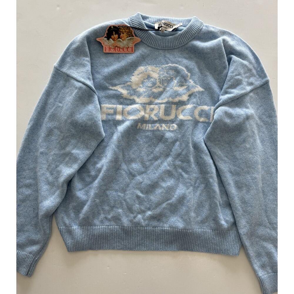 Fiorucci Blue Milano Angels Knit Jumper XL